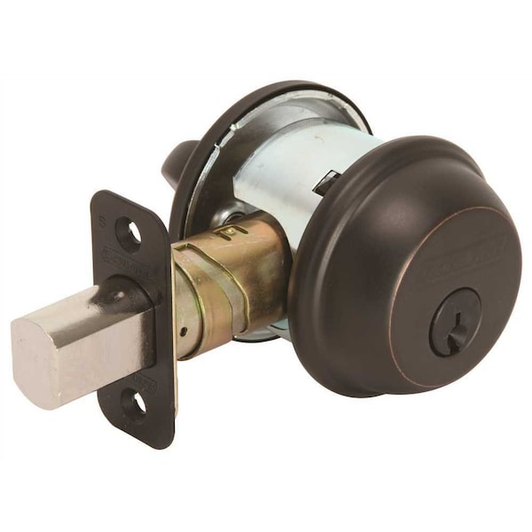 Schlage DEADBOLT, AGED BRONZE FINISH B60N 716 KDC - main